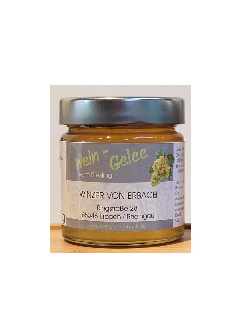 Glas Wein-Gelee weiß vom Riesling mit Weisswein