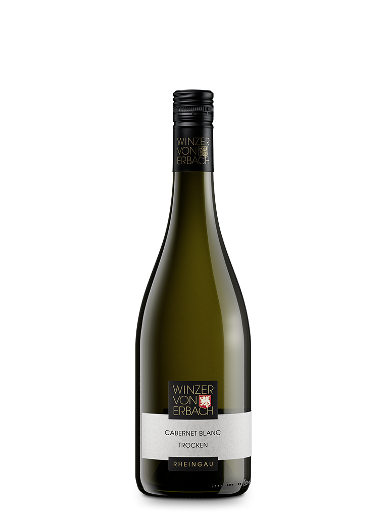 Weißweinflasche Cabernet Blanc trocken Qualitätswein aus Erbach im Rheingau