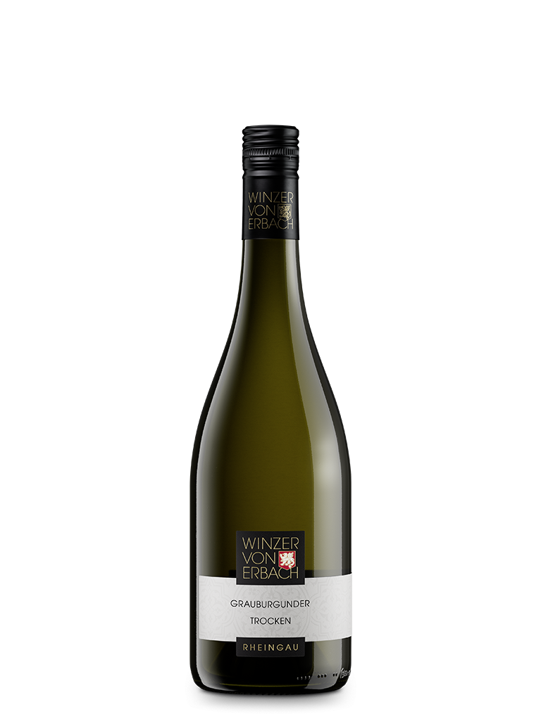 Flasche Grauburgunder trocken Qualitätswein aus Erbach im Rheingau