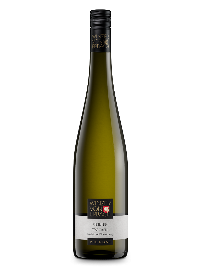 Flasche Kiedricher Klosterberg Riesling trocken Qualitätswein aus dem Rheingau