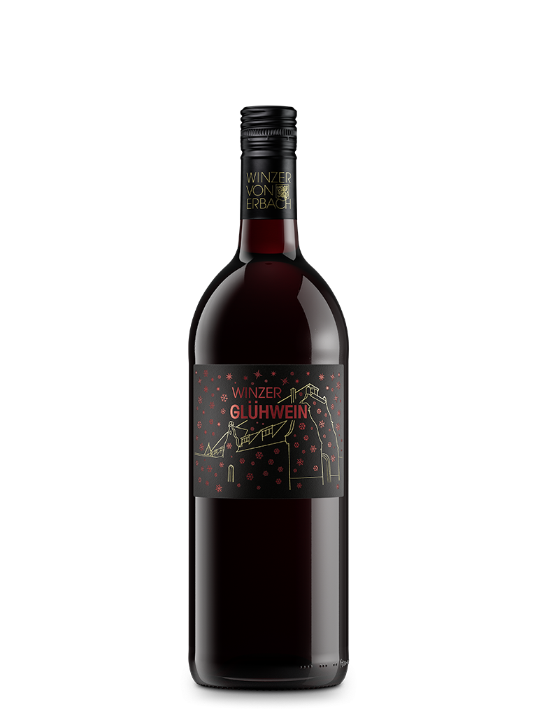 Literflasche Winzerglühwein Rot der Winzer von Erbach eG im Rheingau