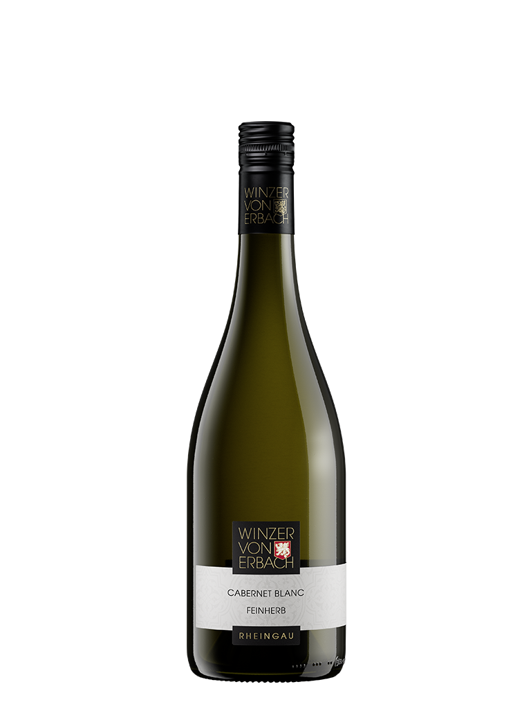 Weißweinflasche Cabernet Blanc feinherb Qualitätswein aus Erbach im Rheingau