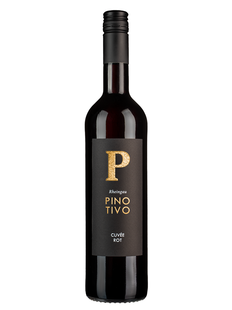 Flasche PINOTIVO Rotwein Cuvée feinherb aus dem Rheingau