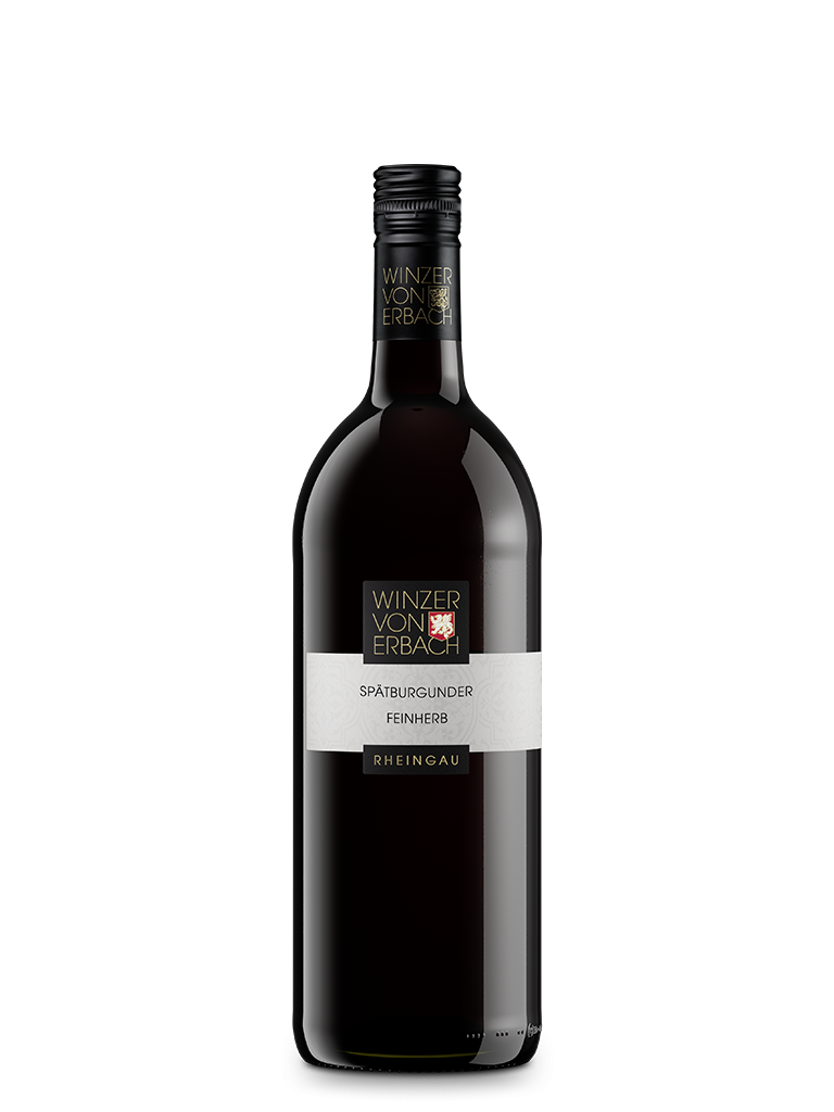 Literflasche Spätburgunder Rotwein feinherb Qualitätswein aus Erbach im Rheingau