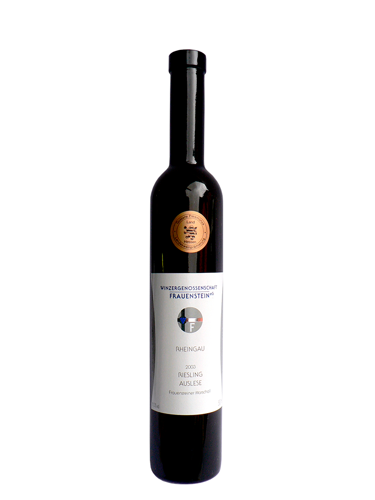 Kleinflasche Frauensteiner Marschall Riesling Beerenauslese edelsüß Jahrgang 2003 aus dem Rheingau