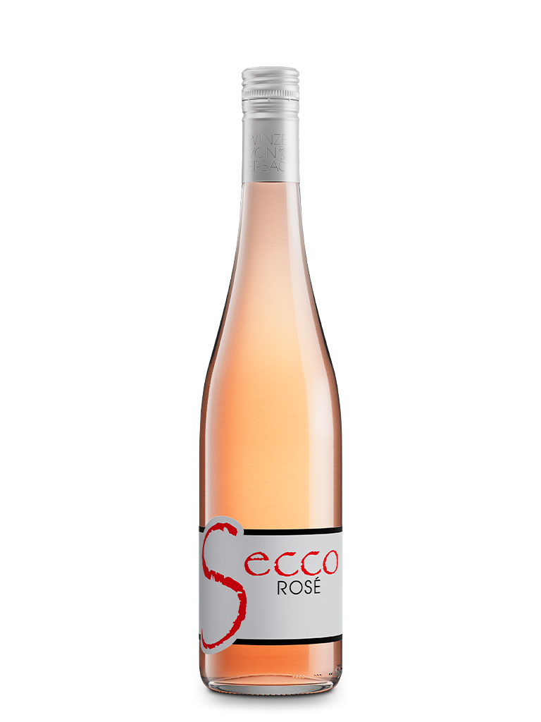 Flasche Secco Rosé Perlwein mit Schraubverschluss Winzer von Erbach im Rheingau