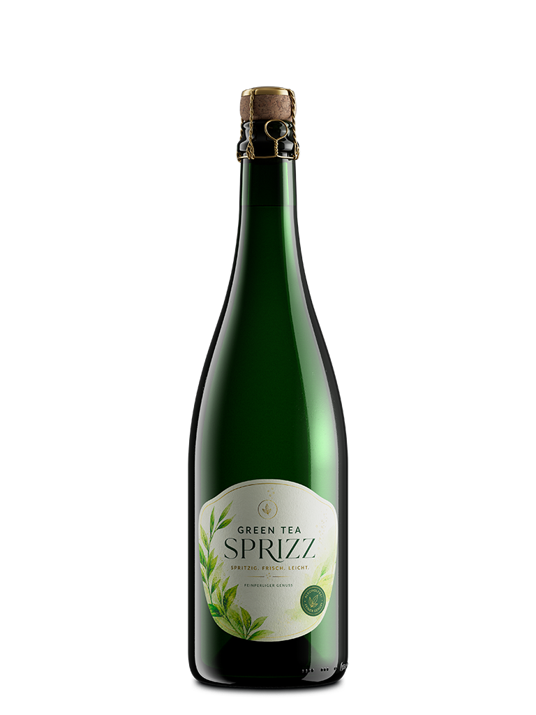 Flasche Green Tea Sprizz alkoholfrei schäumendes Getränk