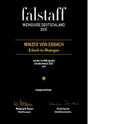 Empfehlungsbutton Falstaff Weinguide 1 Stern Winzer von Erbach