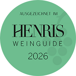 Empfehlungsbutton HENRIS Weinguide 2026 Winzer von Erbach im Rheingau