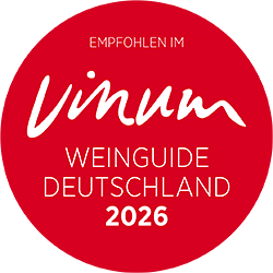 Empfehlungsbutton Vinum Weinguide Deutschland 2026 Winzer von Erbach